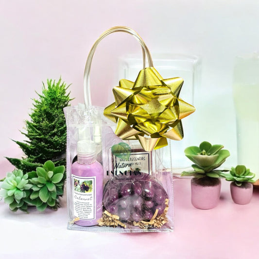 13. Set en empaque de regalo transparente.