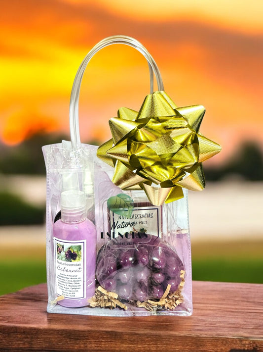 13. Set en empaque de regalo transparente.